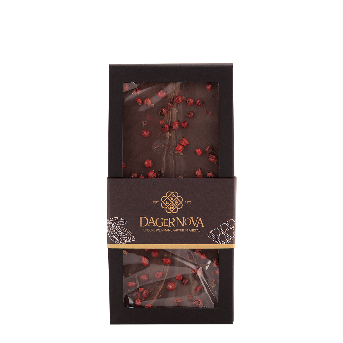 Schokolade Zartbitter mit Rosa Pfeffer 90